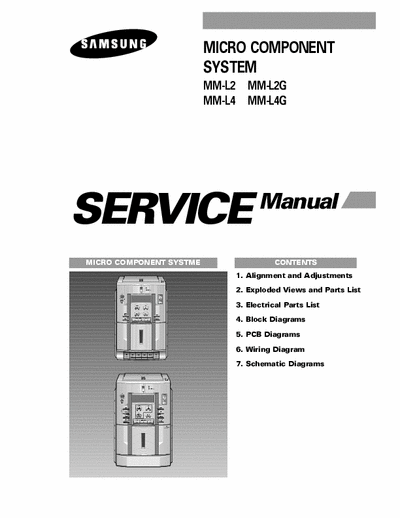 SAMSUNG MM-L2, MM-L4 Service Manual