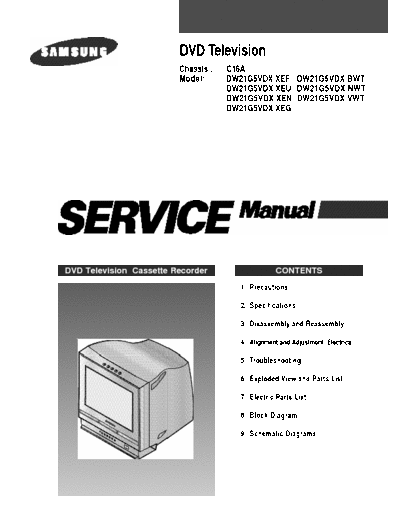 SAMSUNG DW21G5VDX Service Manual