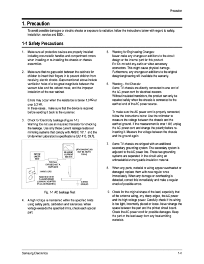 SAMSUNG WS32Z30HP WS32Z40HT CW29Z308T Service Manual