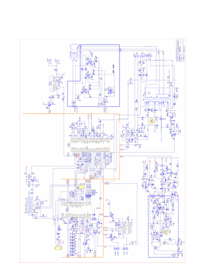 Sanyo  Schematic chassis with LA8633xx (IC001), LA76814 (IC201), LA4285 (IC403), LA7840 (IC301), STR-G6653 (IC602)