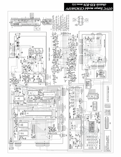 SANYO SANYO CEM2601PV, CTP8383SV Structure KT2311 (IC740), M51354AP, M51385P (IC301), AN5521 (IC461), FBT FD0024 (T480), POWER JU0068, 2SC3552