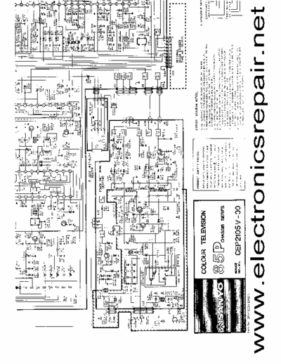 SANYO CEP2105V Schematics Tv