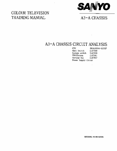 Sanyo  With M34300N4-xxxSP, LA7680 or LA7681, LA7837 -cirquit analysis