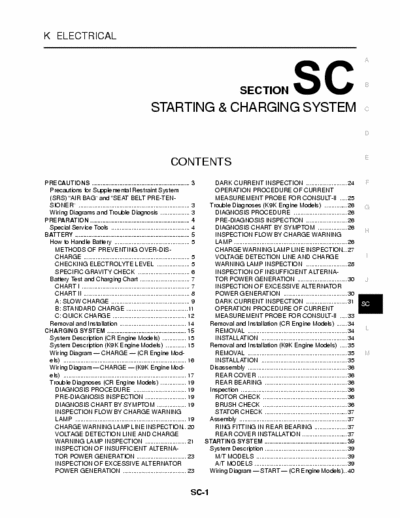 Nissan Micra [ver. K12] Manual Service Starting e Charging System [vers. 09 05] - Pag. 54