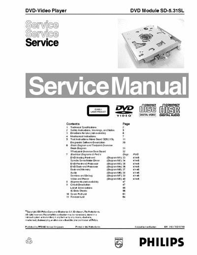 Philips SD-5.31SL Service Manual Video Player Dvd Module - (23.371Kb) 11 Part File - pag. 64