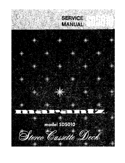 Marantz SD5010 MARANTZ SD5010 Cassette Deck service manual