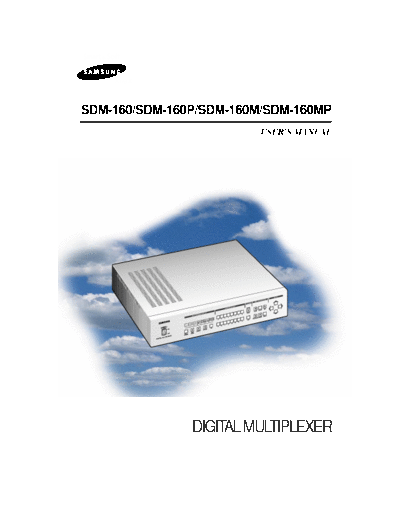 Samsung SDM-160P Digital Multiplexer - User Manual