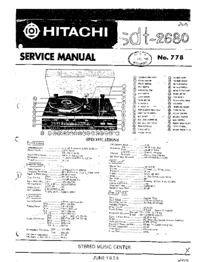 HITACHI SDT2680 HITACHI SDT2680 Service manual