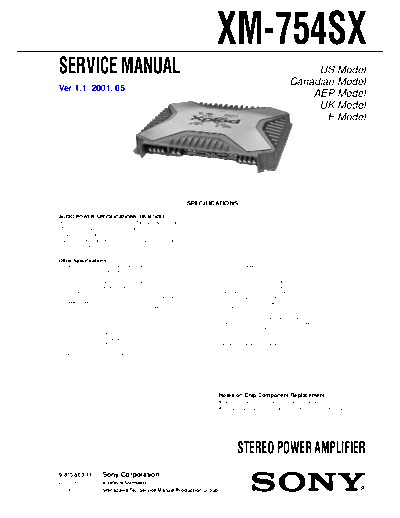 sony xm 754sx amplificador de potencia automotivo