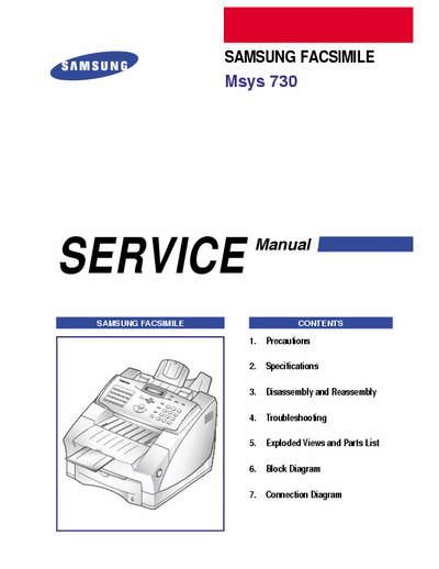 Samsung Msys 730 Service Manual Facsimile [120Volt] - Part 1/2 - pag. 91