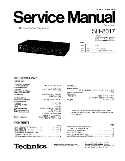 Technics SH-8017 Stereo graphic equalizer.