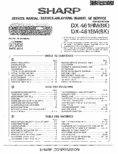 SHARP DX-461HM S.M.