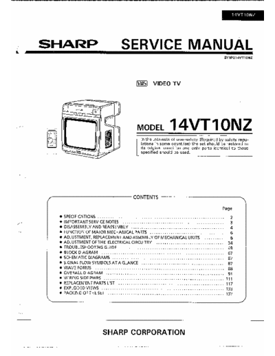 SHARP 14VT10NZ service manual