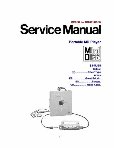 Panasonic SJ-MJ75 SJ-MJ75
PORTABLE MINIDISC PLAYER - 
Service Manual