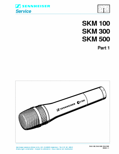 SENNHEISER SKM100 Microport handheld  transmitter