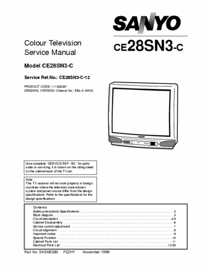 sanyo CE28SN3-c SANYO-TV