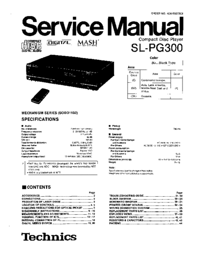 Technics SL-PG300 CD player.