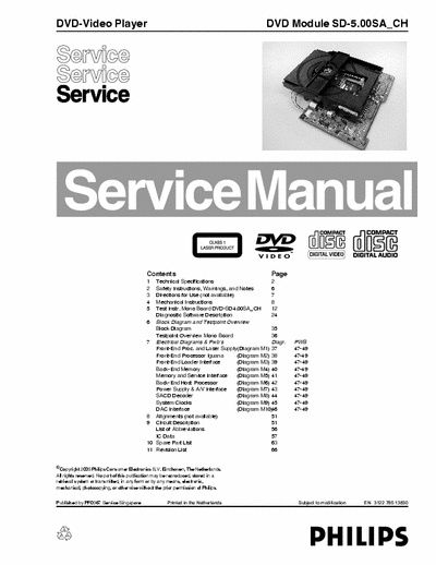 Philips SD-5.00SA_CH Service Manual Dvd Video Player - (13.920Kb) 7 Part File - pag. 66