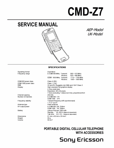 Sony CMD-Z7 GSM Sony CMD-Z7