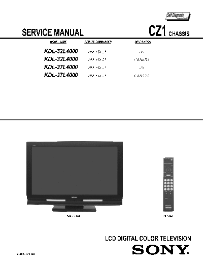 SONY KDL-32_37L4000 Service & Training Manual