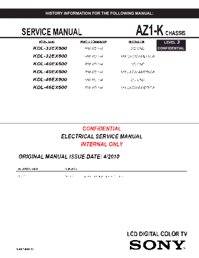 SONY SONY KDL-32_40_46EX600 Schematics, Power Board GE3B, GE2C