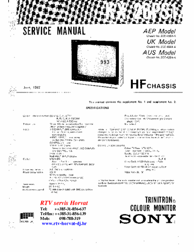 SONY KX-27PS1 S.M.