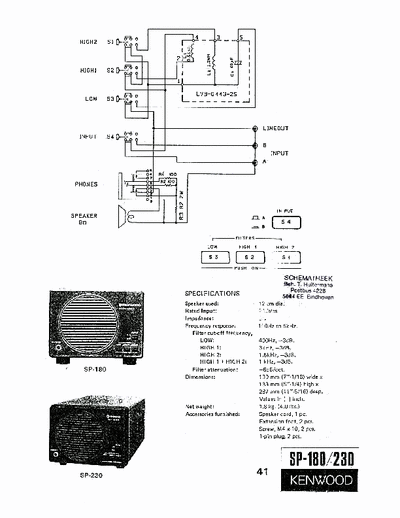 kenwood SP-180_SP-230 SP-180_SP-230 Schermatic