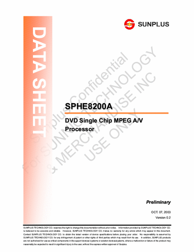 SUNPLUS  Datasheet