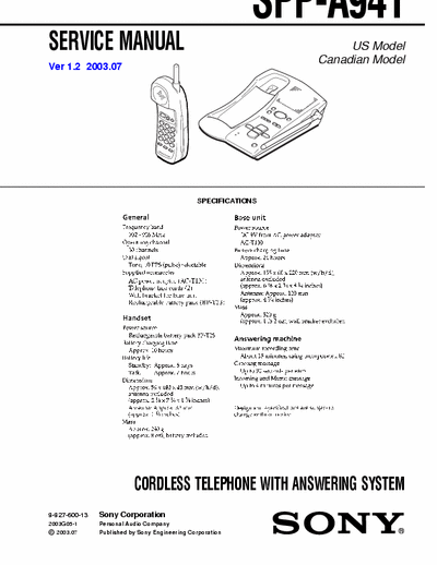 SONY SPP-A941 PART1