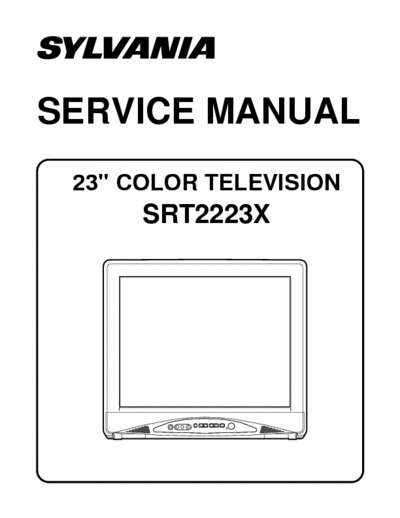 Sylvania SRT2223X Service manual For Sylvania SRT2223X