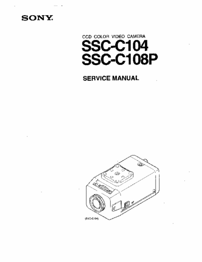 SONY SSC-C104 SERVICE MANUAL