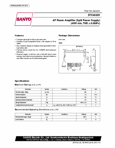 Sanyo STK Power ampl.