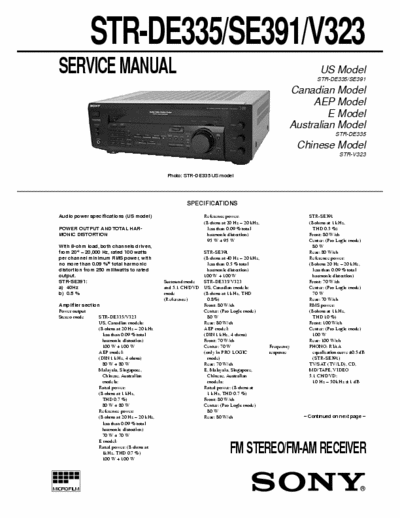 Sony STR-DE335_SE391_V323 STR-DE335_SE391_V323
