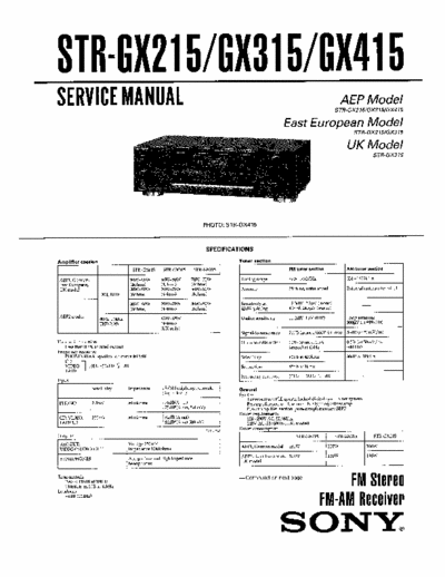 Sony STR-GX215_GX315_GX415 Service Manual