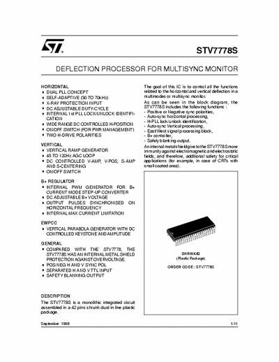 ST STV7778 Datasheet