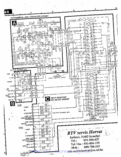 Technics SU-V4X Schematics