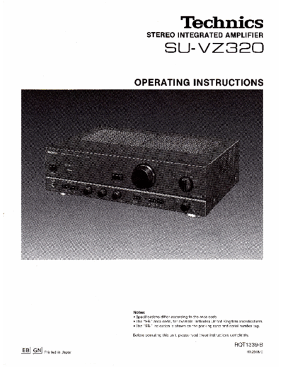 Technics SU-VZ320 SU-VZ320 Instruction Manual in 3 parts