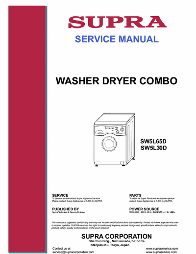 whirlpool SW5L30D whirlpool SW5L30D service Manual