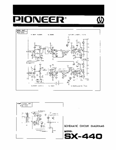 Pioneer SX-440 schematics power amplifier
