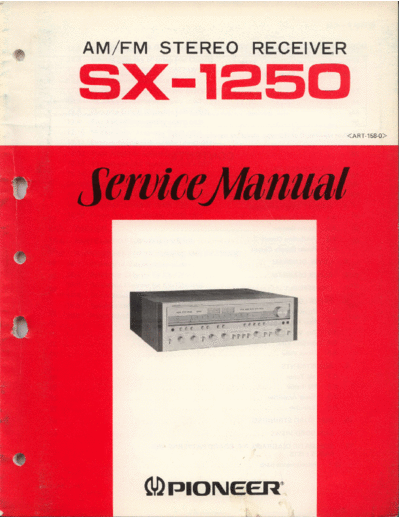 Pioneer SX-1250 Schematic Only, entire manual is larger than I can upload.