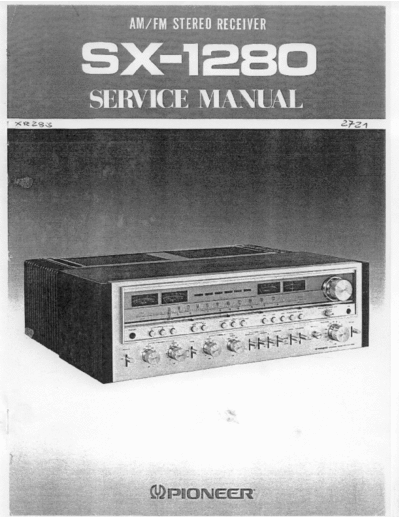Pioneer SX-1280 Entire service manual