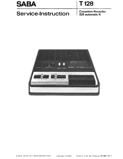 Saba CR 326 automatic K service manual