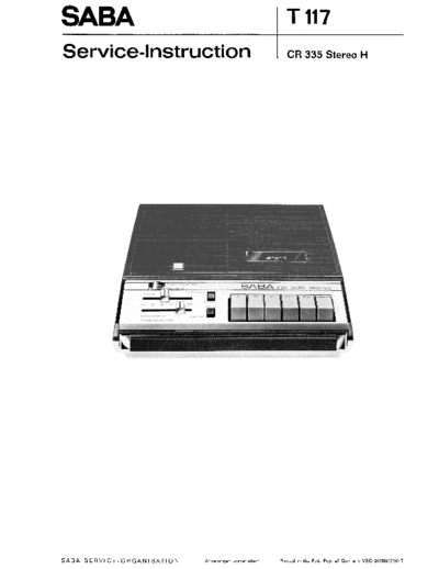Saba CR 335 Stereo H service manual