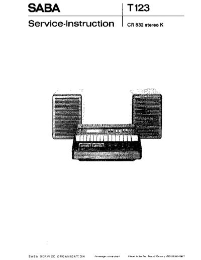 Saba CR 832 stereo K service manual