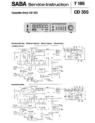 Saba Cassette Deck CD 355 service manual