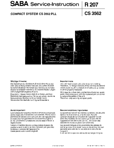 Saba Compact System CS 3562 service manual