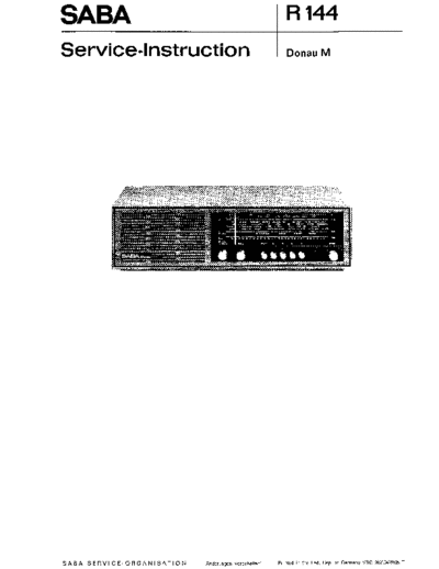 Saba Donau M service manual