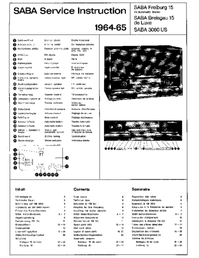 Saba Freiburg 15_Vollautomatic Stereo service manual