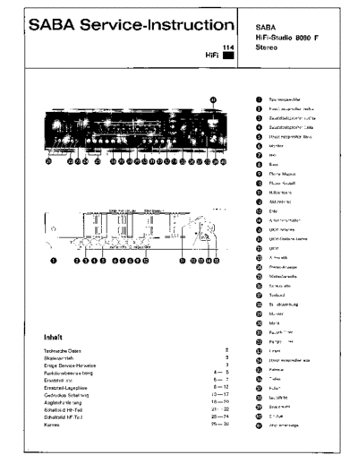 Saba HiFI-Studio 8080 F service manaual