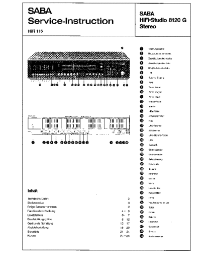 Saba HiFi-Studio 8120 G service mahual